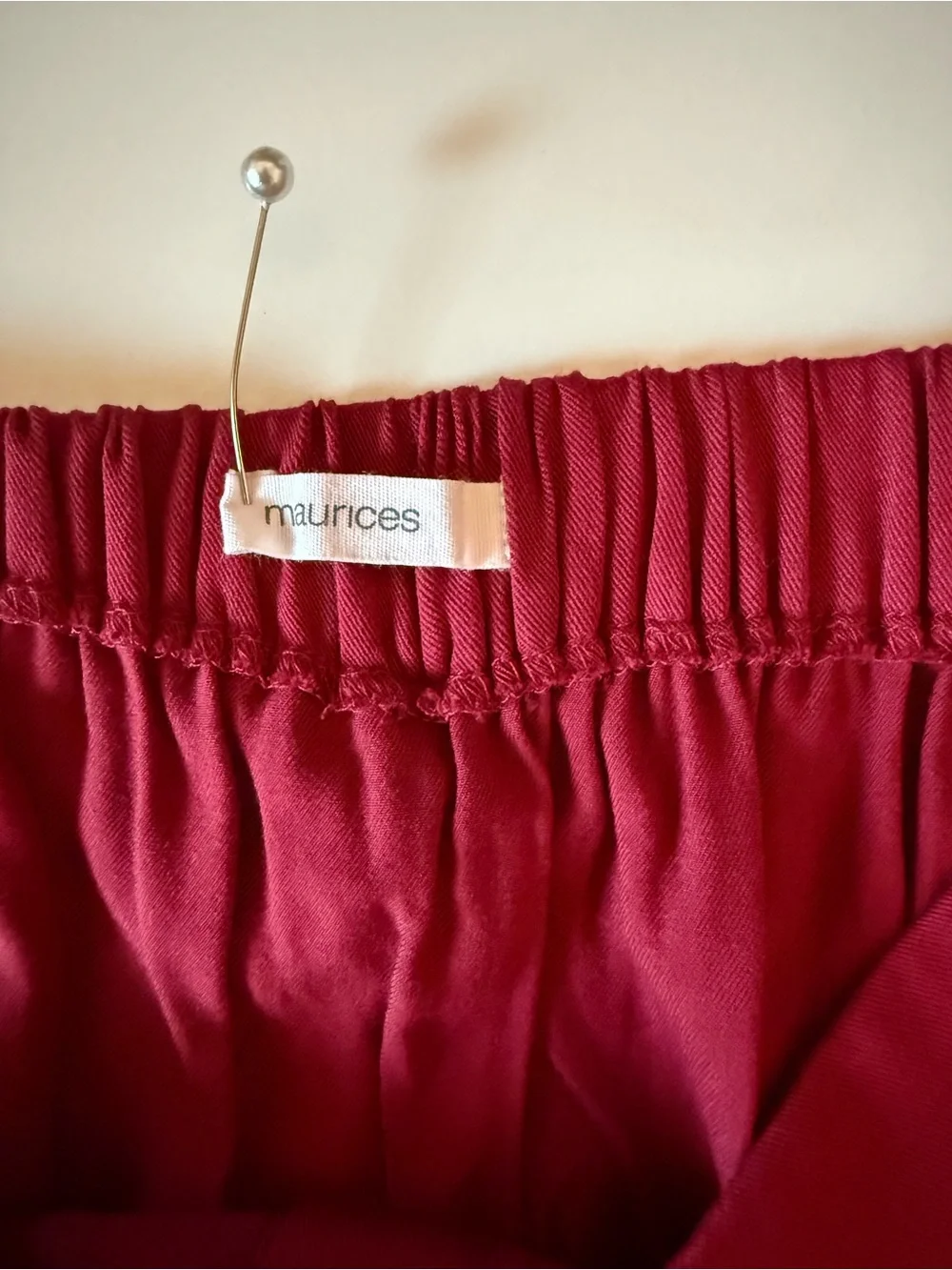 Maurices Raspberry Button-Front Skater Skirt
